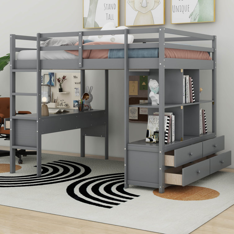 Full size clearance loft bed wayfair